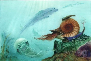 大衆的なファンタジー Painting - おとぎ話 海底世界 ファンタジー